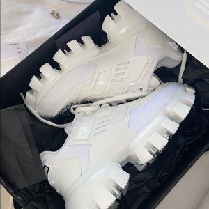 Prada white thunder sneakers